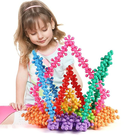 100 Pcs Star Shaped, Star Block Interlocking Blocks Colorful Star Building Blocks Educational Construction Blocks for Kids STEM Toys (Multicolor, 100Pcs)